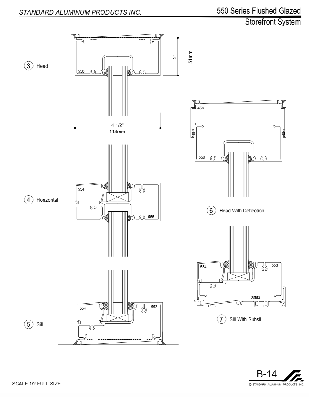 550 Series - Flushed Glazed – Standard Aluminum Products Inc.